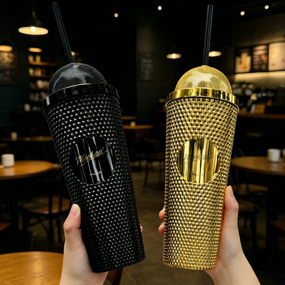 Travel Kitchen Accessories - كوب مايكل راين ستون تَمبلر الإبداعي