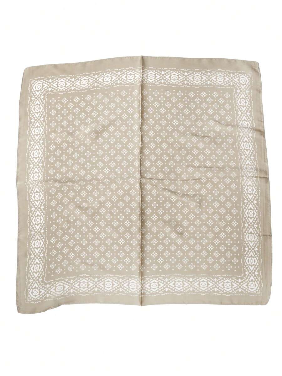 Travel Accessories Unisex - وشاح جديد بنقشة زهور برتقالية للربيع/الصيف،