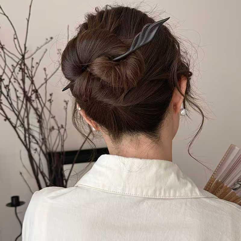 Travel Accessories High End - دبوس شعر خشبي رائع نحت دبوس