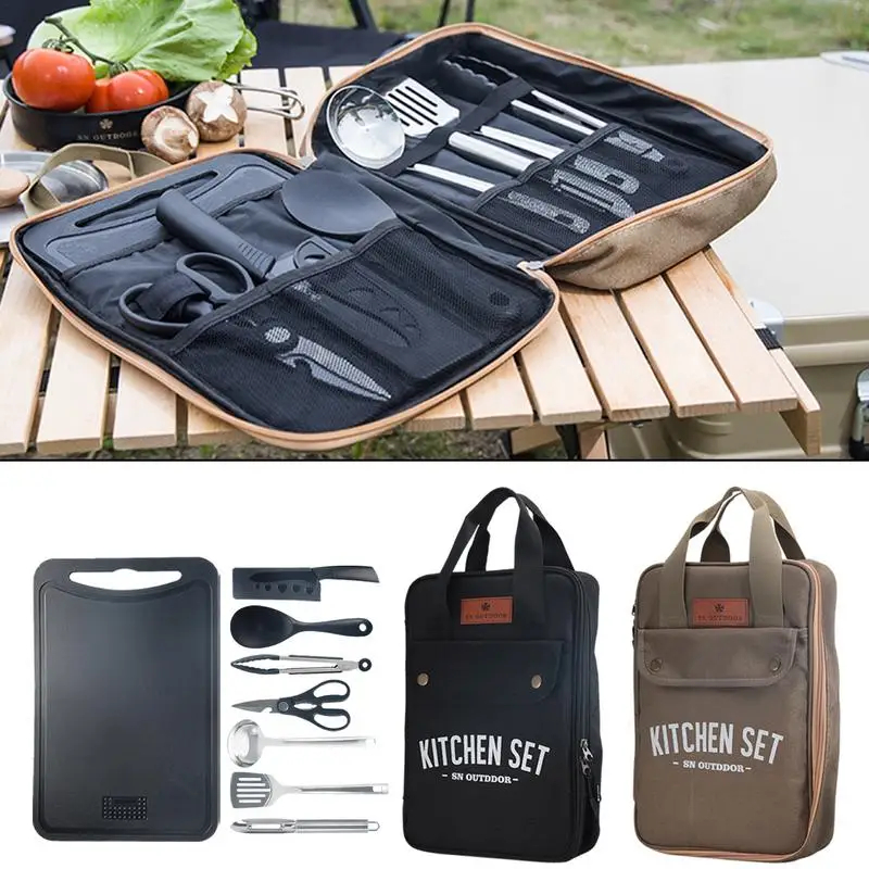 Travel Kitchen Accessories - طقم أدوات طهي للتخييم مكون من
