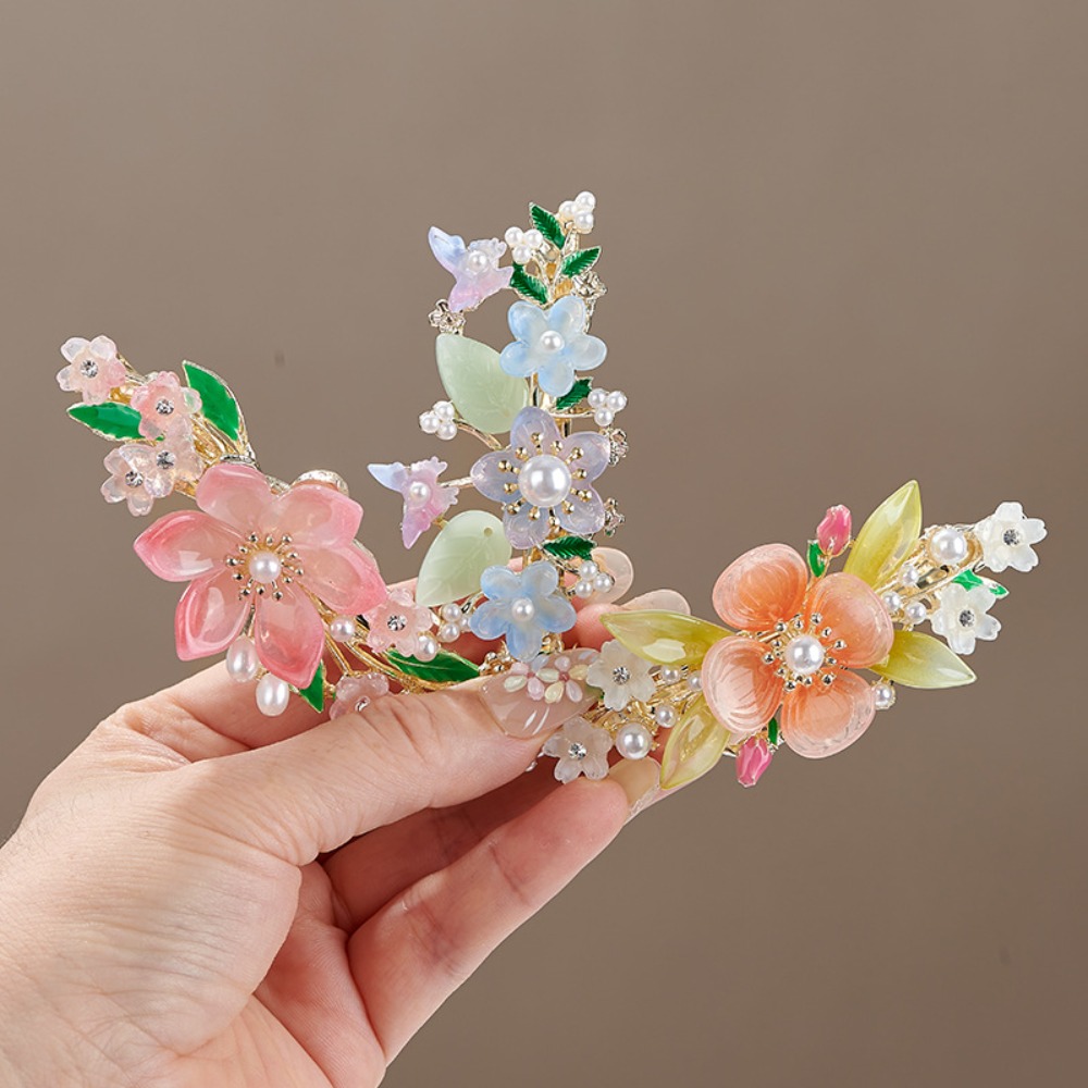 Travel Hair Accessories - مشبك شعر زهري على الطراز الصيني
