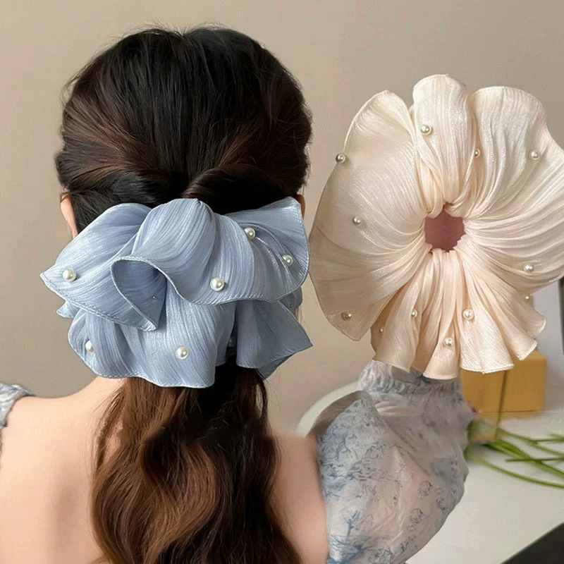 Travel Accessories High End - طوق شعر شبكي فاخر بتصميم أنيق