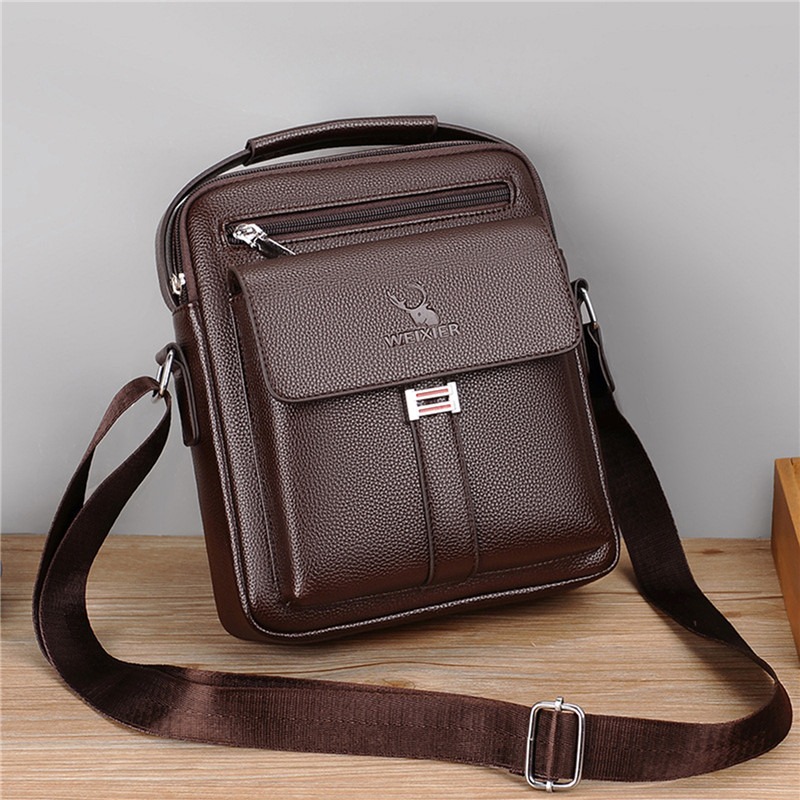 بو الجلود حقيبة الكتف للرجال ، - مراجعة Travel Accessories Leather وسعره