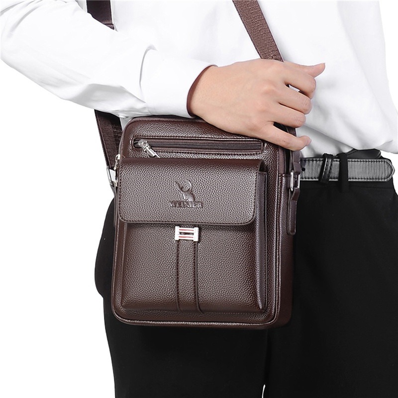 بو الجلود حقيبة الكتف للرجال ، - مراجعة Travel Accessories Leather وسعره