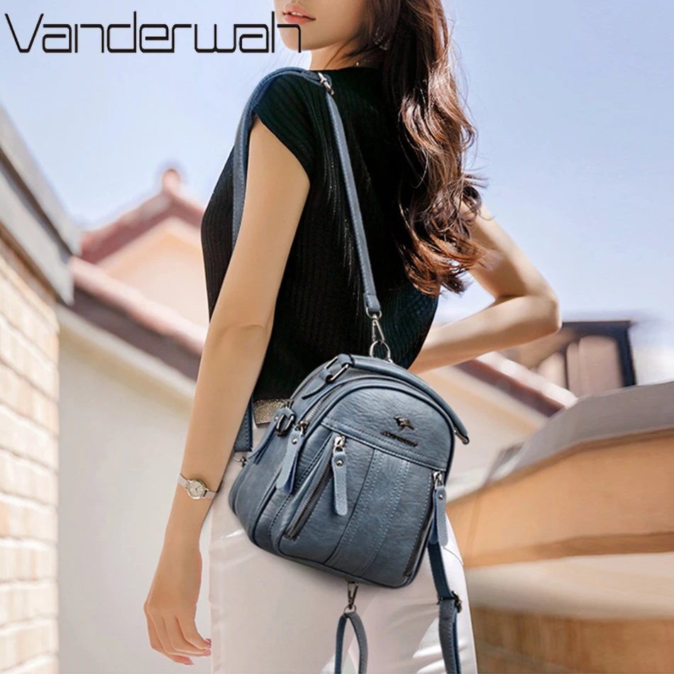 4 في 1 حقائب ظهر جلدية متعددة  - مراجعة Travel Accessories Leather وسعره