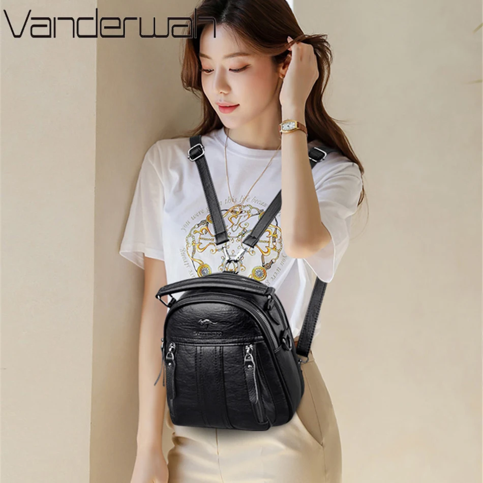 4 في 1 حقائب ظهر جلدية متعددة  - مراجعة Travel Accessories Leather وسعره