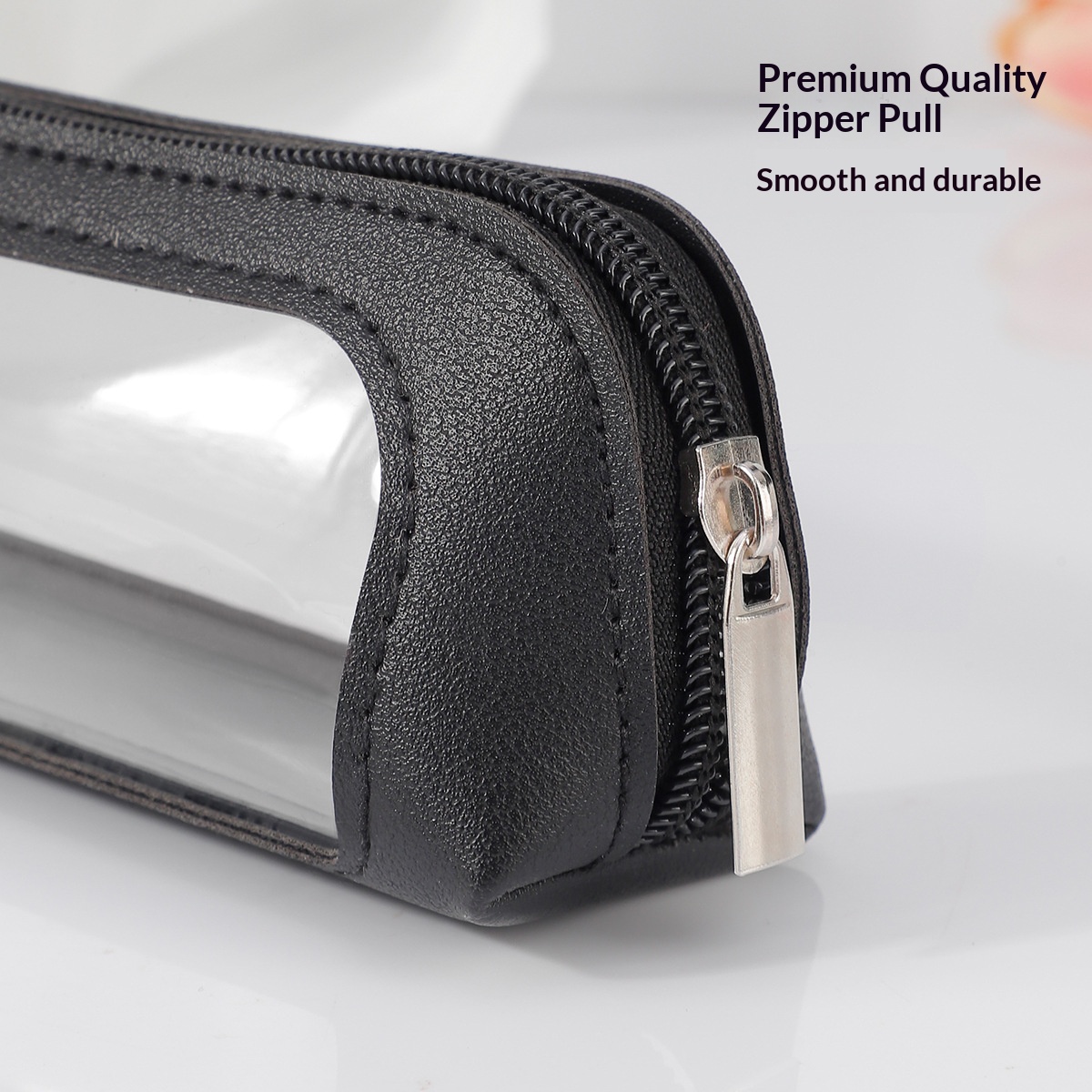 حقيبة مكياج صغيرة شفافة من جلد - مراجعة Travel Accessories Leather وسعره