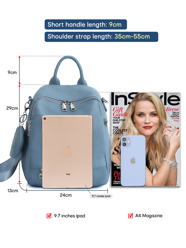 حقيبة ظهر نسائية من الجلد الطب - مراجعة Travel Accessories Leather وسعره