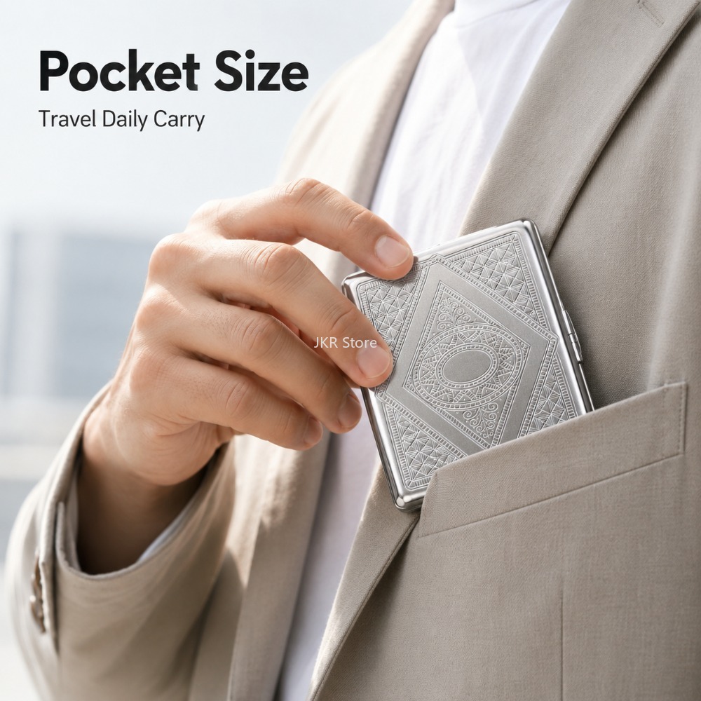 علبة سجائر من الفولاذ المقاوم  - مراجعة Travel Accessories وسعره