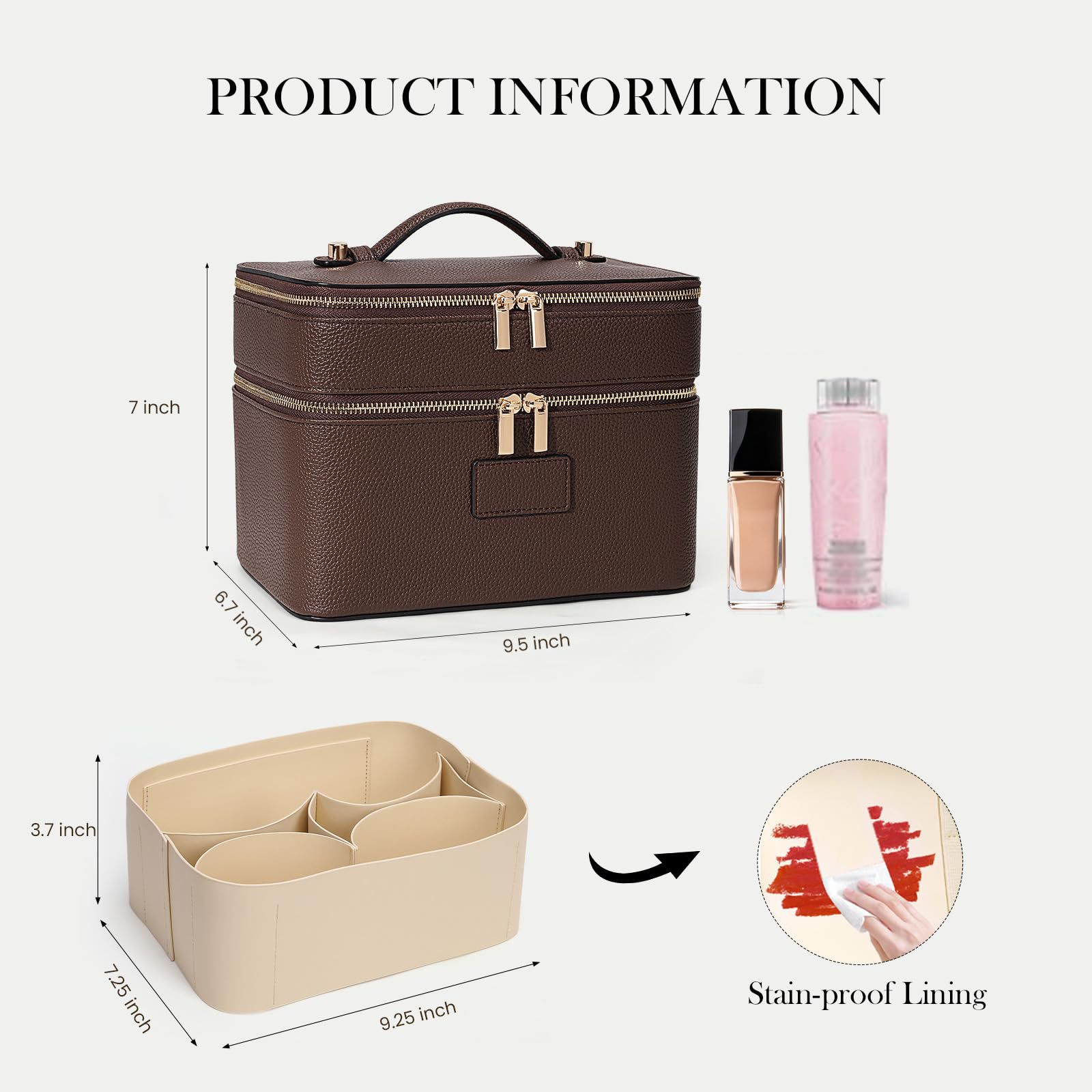 حقيبة مستحضرات تجميل فاخرة كبي - مراجعة Travel Accessories Leather وسعره