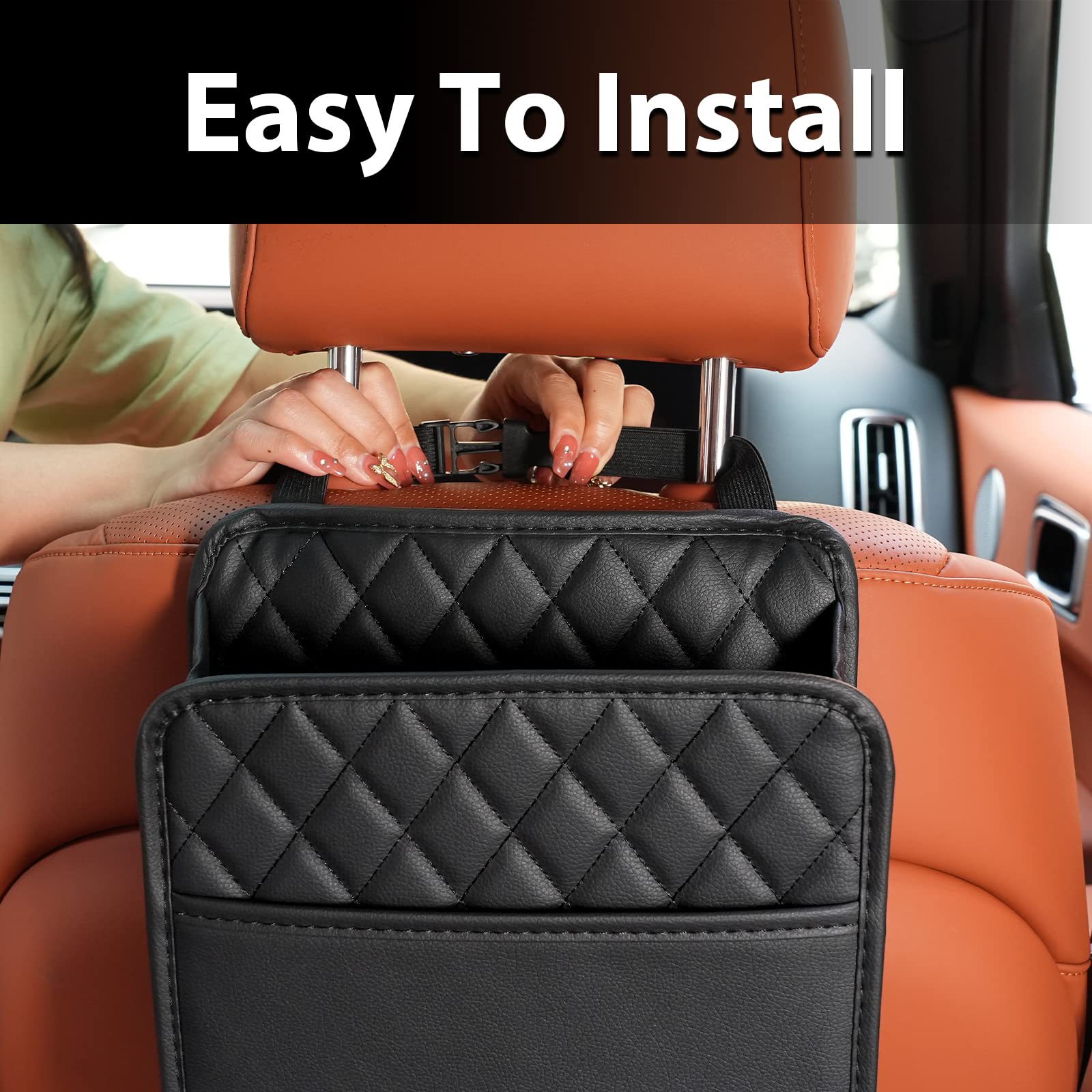 منظم خلفي لمقعد السيارة من الج - مراجعة Travel Accessories Leather وسعره