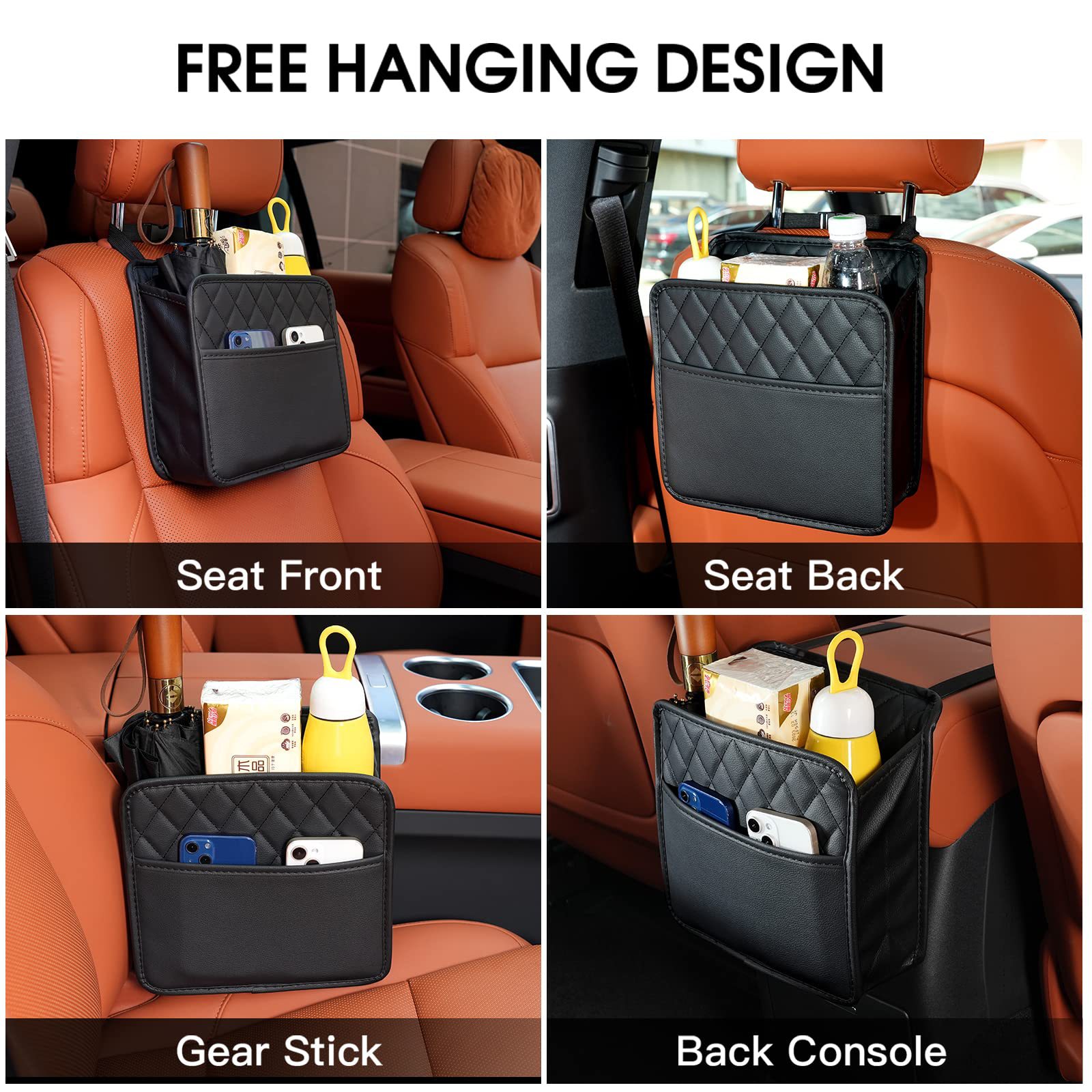 منظم خلفي لمقعد السيارة من الج - مراجعة Travel Accessories Leather وسعره