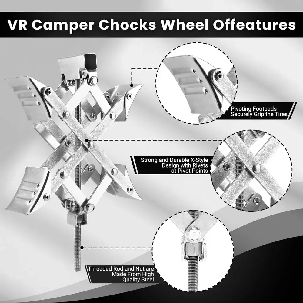 حاجز عجلات RV على شكل X يناسب  - مراجعة Travel Accessories وسعره