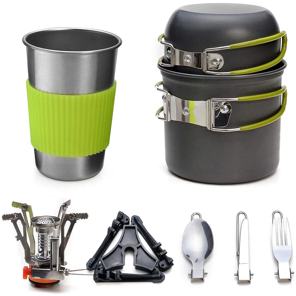 طقم أواني طهي للتخييم مع موقد  - مراجعة Travel Kitchen Accessories وسعره