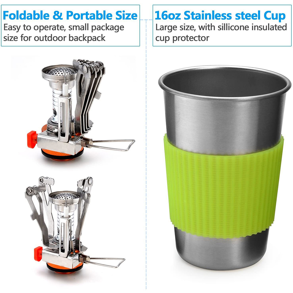 طقم أواني طهي للتخييم مع موقد  - مراجعة Travel Kitchen Accessories وسعره